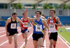 Nick Hooker (Leeds City AC) wins the senior 1500 metres, Northern Championships, Sport City, Manchester